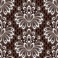 Vector Seamless Pattern. Lace Print. Tropical Flowers. Royalty Free Stock Photo